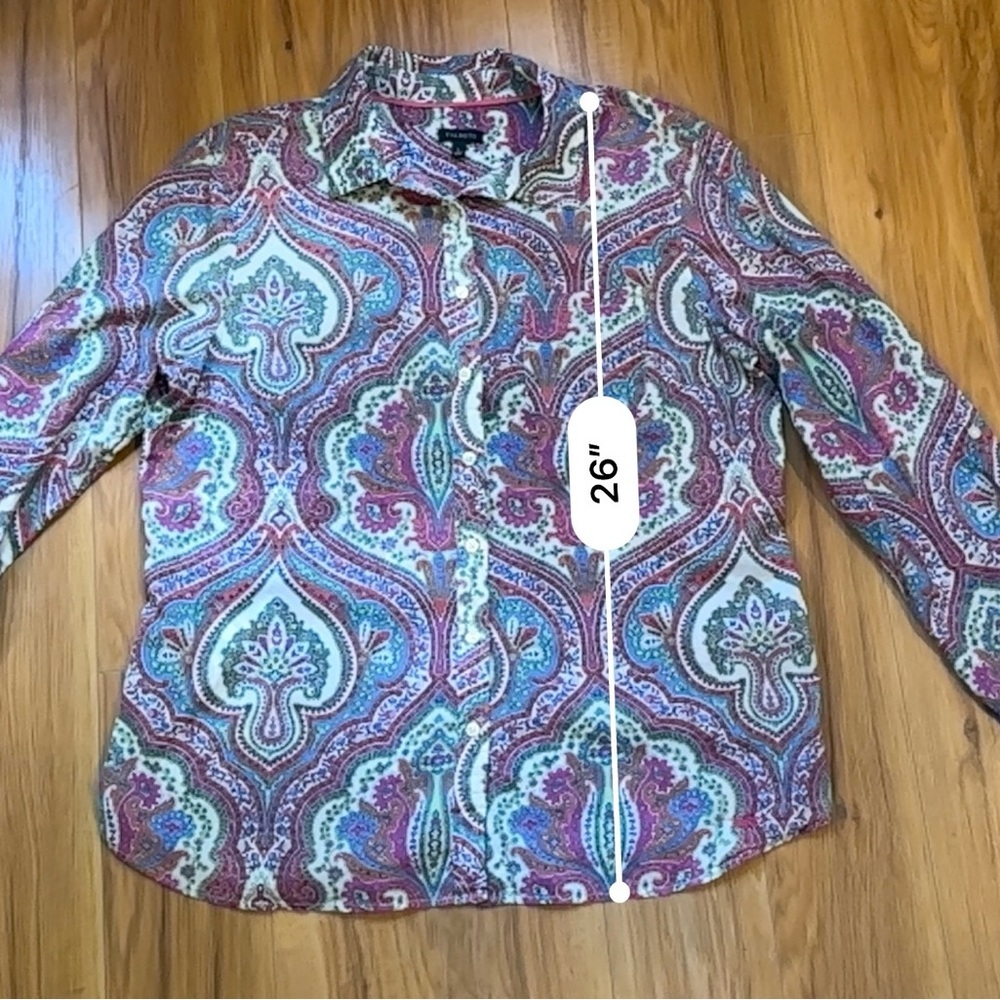 Talbots Multicolor Paisley Button Down Shirt - Picture 5 of 7